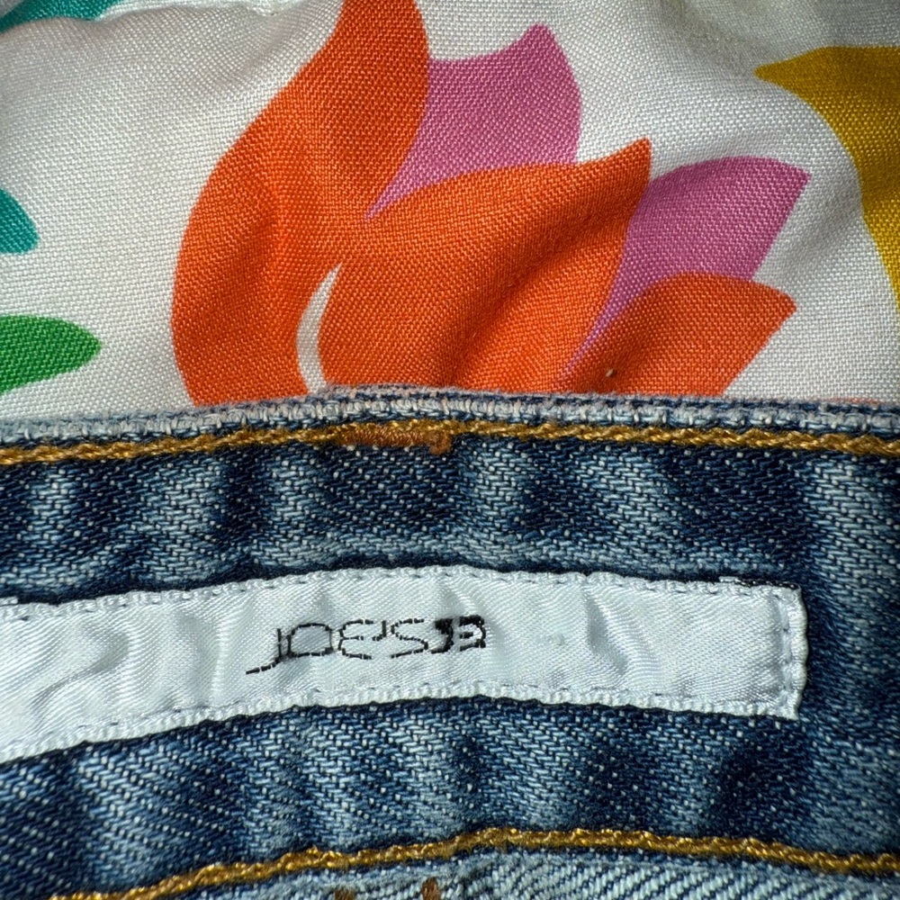 Joe's Jeans Blue Cropped Jeans with Multicolor Pocket sz 29 never worn - Picture 3 of 4